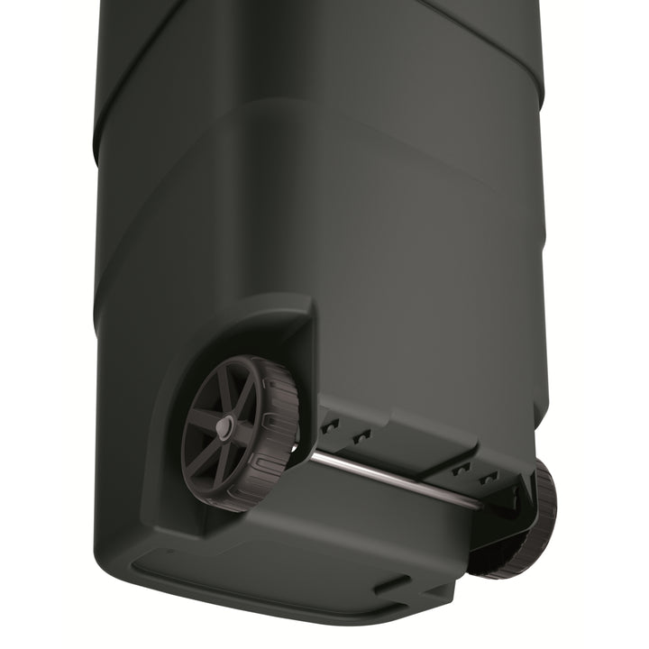Wheeler 110L Cestino per rifiuti con ruote e coperchio Cestino per rifiuti Grande  Pattumiera da giardino grande e universale in plastica (nero)