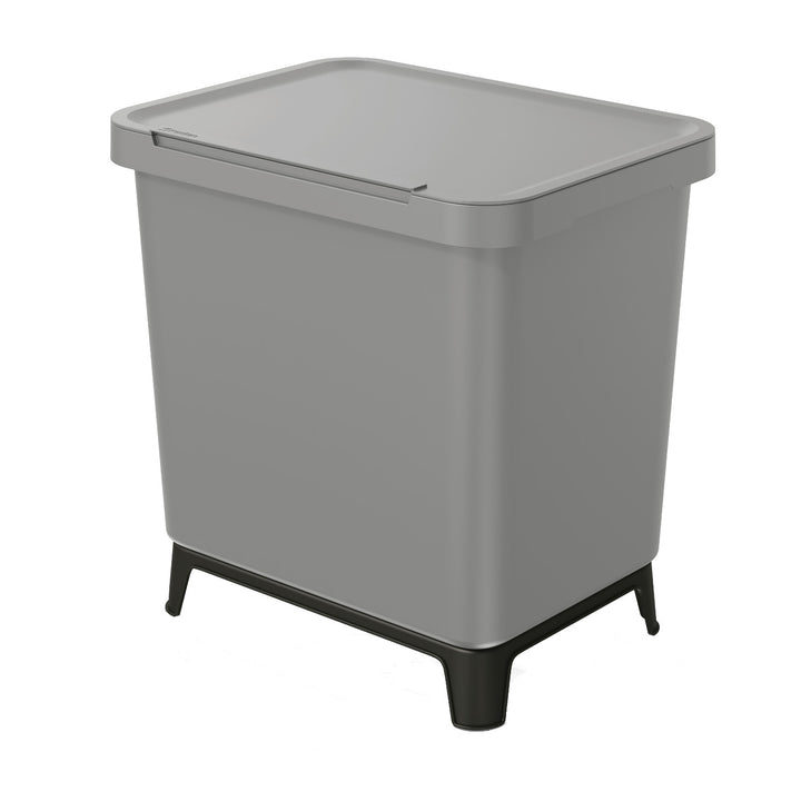 Pattumiera SYSTEMA con contenitori per il riciclaggio 2x 10 L - grigio Raccolta differenziata