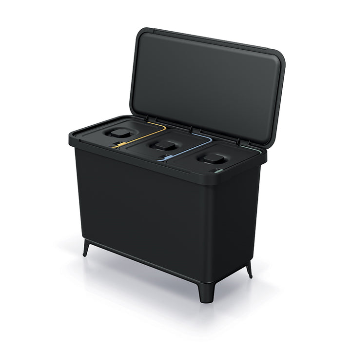 Cestino Keden SYSTEMA - 3x10l nero riciclaggio