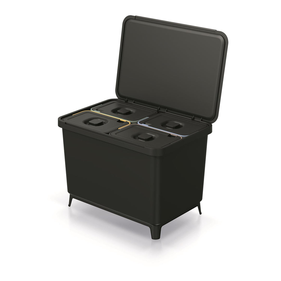 Cestino Keden SYSTEMA 4x10 litri - nero riciclaggio