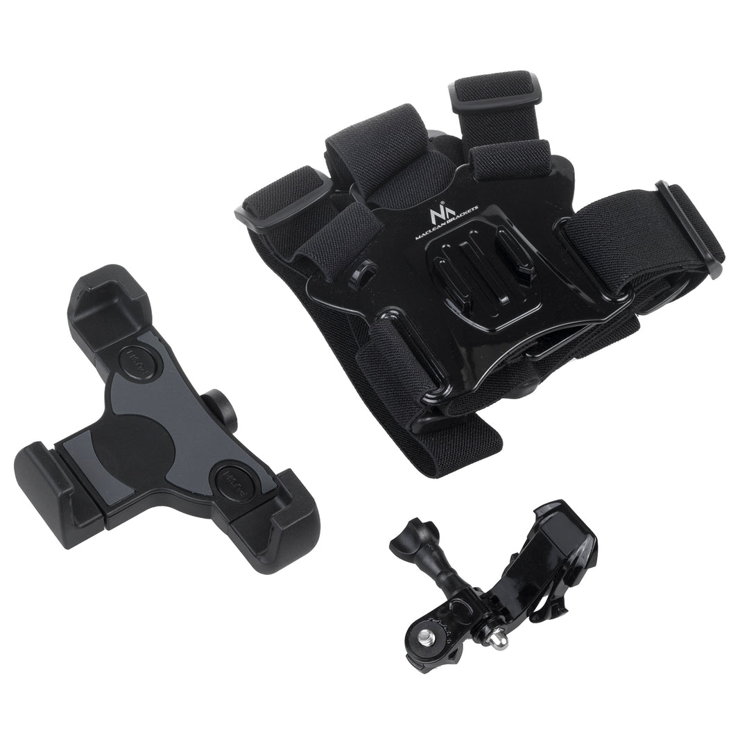 Maclean MC-445 Imbracatura sportiva per telefono, universale, per telefono, fotocamera, Compatibile con GoPro e altre fotocamere,