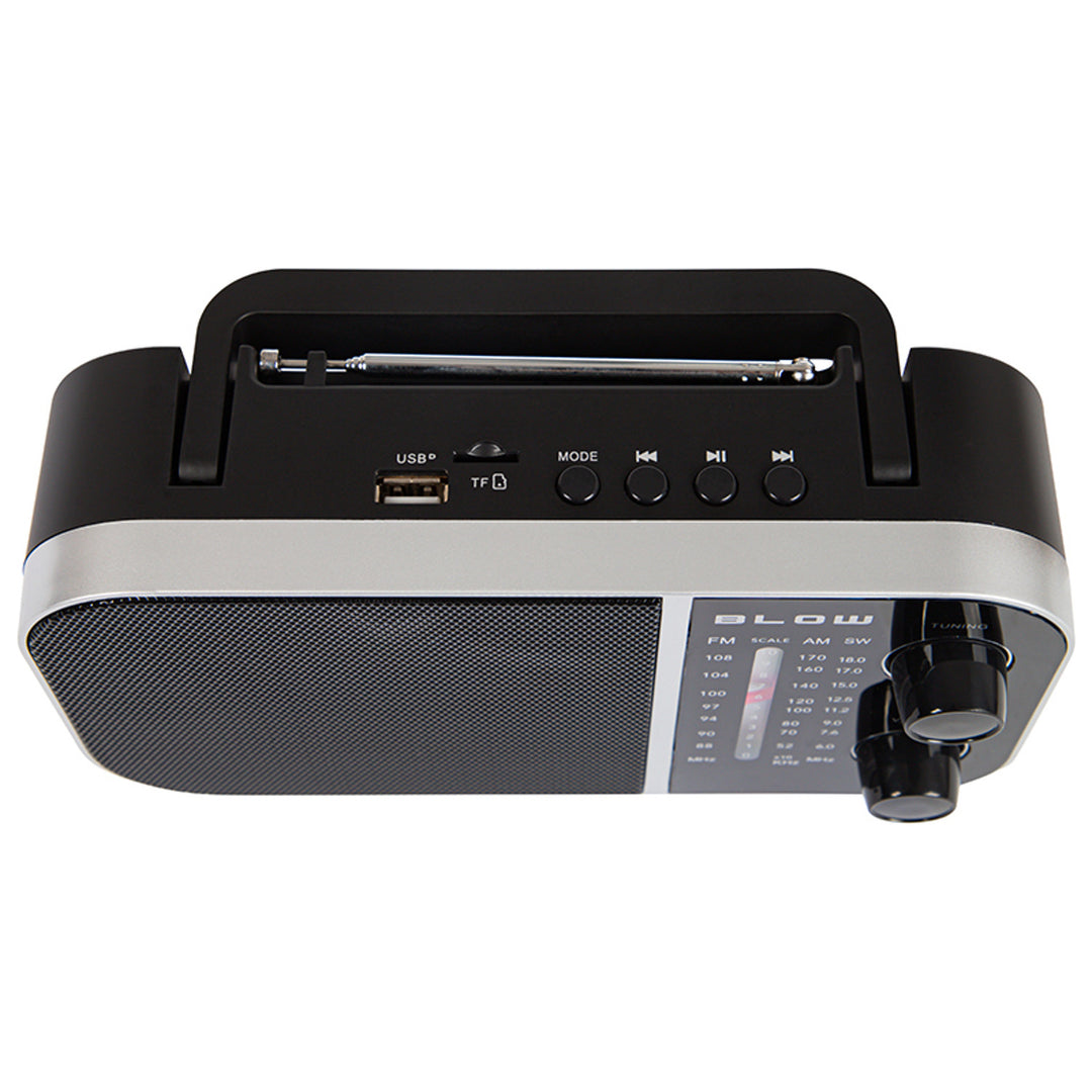 Radio analogica portatile AM/FM RA6 alimentata a batteria e a rete Blow