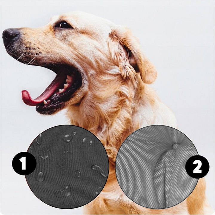 Letto per cani e gatti con cuscino Cuscino Cuccia in nylon  Letto per animali domestici Materiale impermeabile lavabile (Dimensioni interne: 40x30 / Dimensioni esterne: 55x45cm, grigio/nero)
