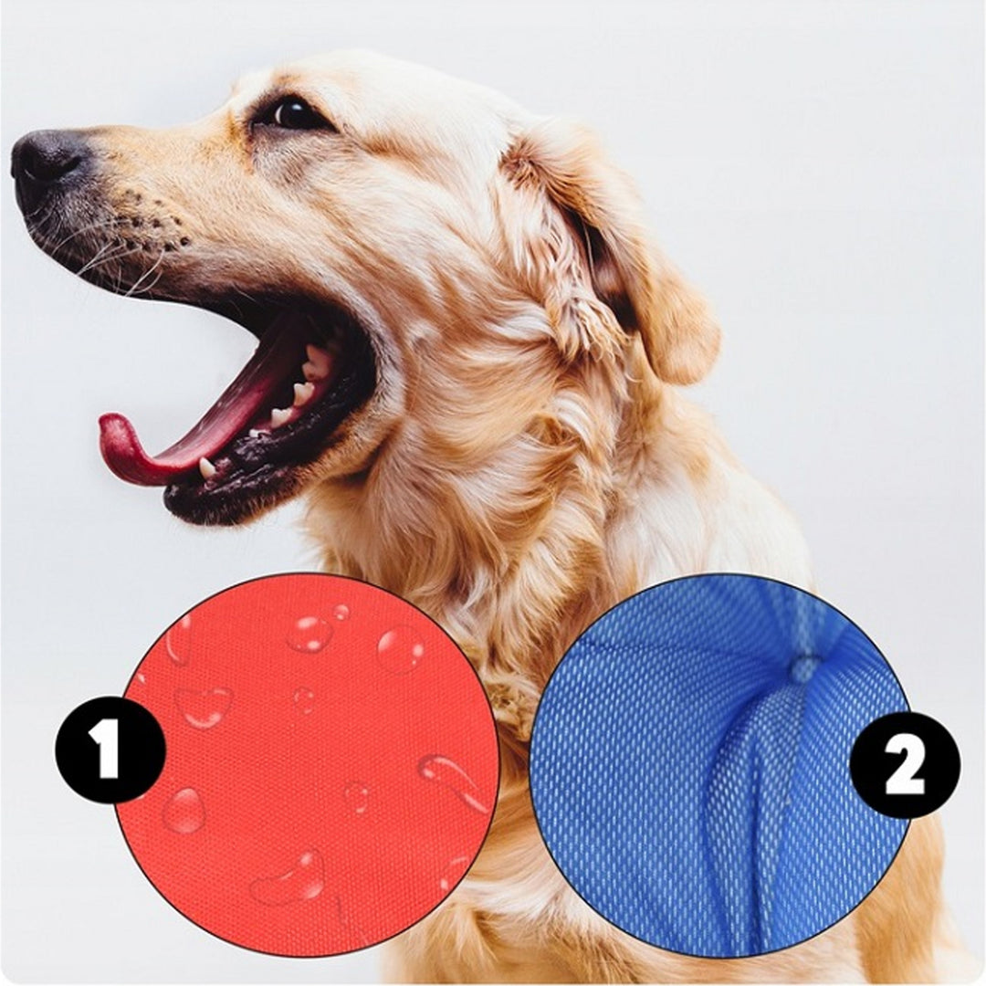 Ecco Letto per cani e gatti con cuscino Cuccia  in nylon Materiale impermeabile lavabile (Dimensioni interne: 115x90 / Dimensioni esterne: 130x105cm, grigio/nero)