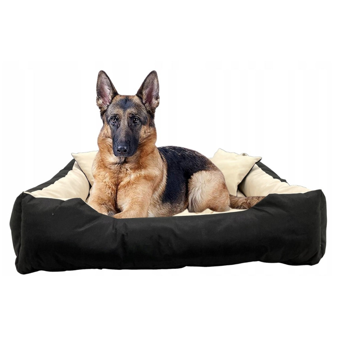 Ecco Letto per cani e gatti con cuscini Materiale impermeabile in nylon per animali domestici lavabile Dimensioni interne: 40x30 / Dimensioni esterne: 55x45cm Beige