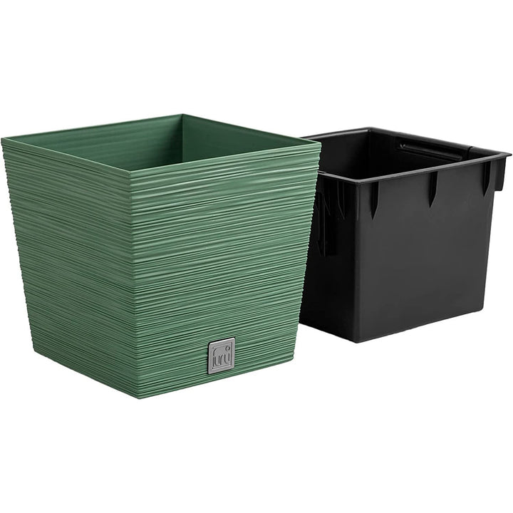 Fioriera Prosperplast Furu Square Low DFS240-5615C - verde