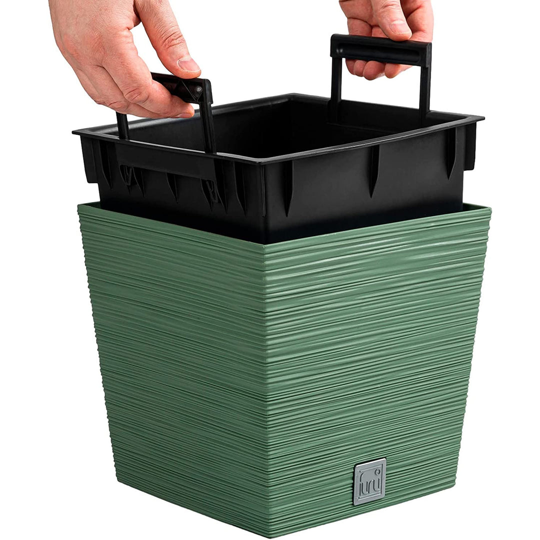 Fioriera Prosperplast Furu Square Low DFS240-5615C - verde