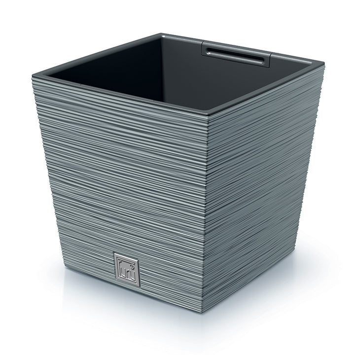 Prosperplast Furu Vaso basso quadrato con inserto DFS300-422U - colore cemento (grigio)