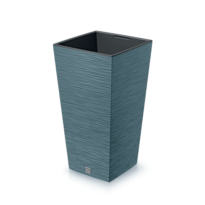 Prosperplast Furu Vaso da fiori quadrato con inserto DFSH300-5415C - colore blu scandinavo