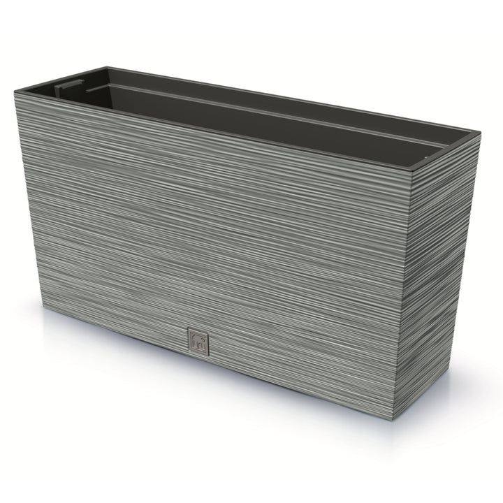 Prosperplast Furu Case Middle Planter con vaso interno Vaso per piante Fioriera  uso interno ed esterno Rettangolare in plastica 77x23,5x41cm (cemento)