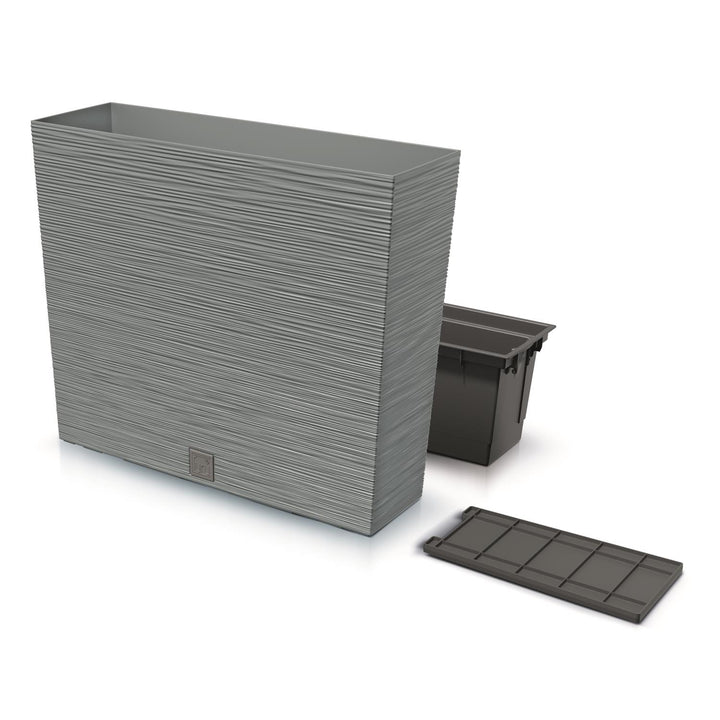 Prosperplast Furu Case T Fioriera con inserto DFC600T-422U - colore cemento (grigio)