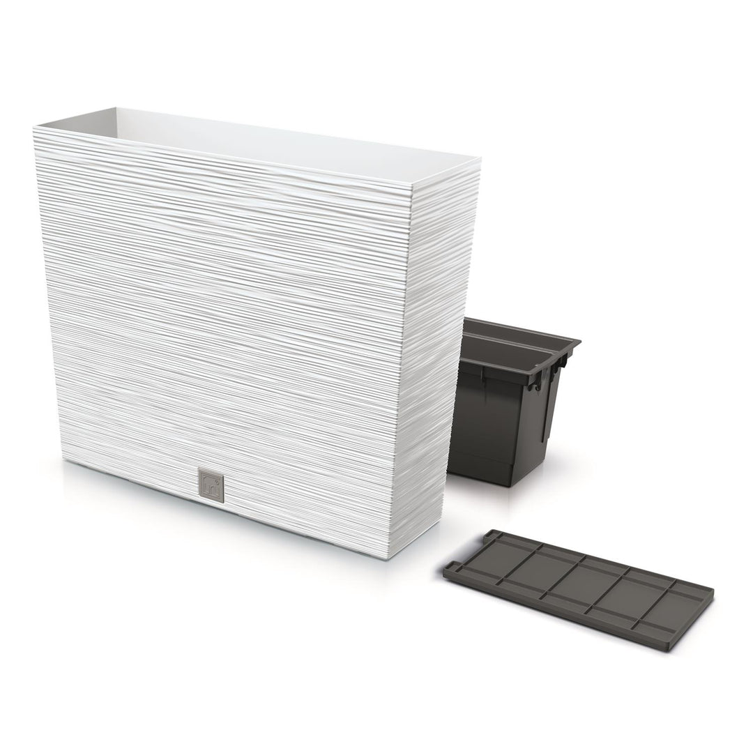 Prosperplast Furu Case T Fioriera con inserto T DFC600T-S449 - Bianco