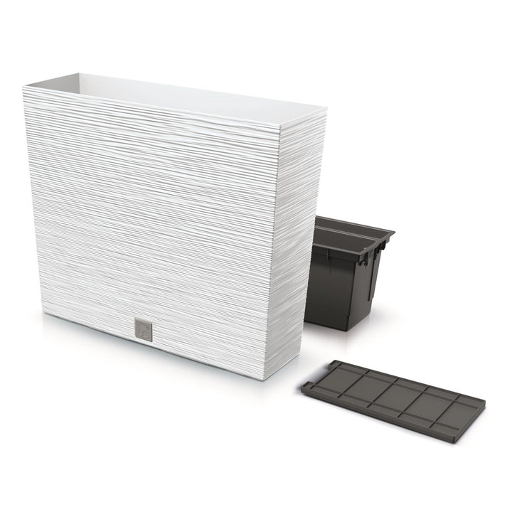 Prosperplast Furu Case T Fioriera con inserto T DFC600T-S449 - Bianco