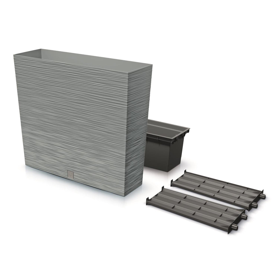 Prosperplast Furu Case T Fioriera con inserto DFC800T-422U - colore cemento (grigio)