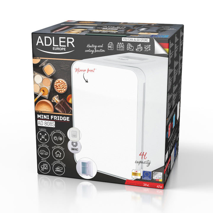 Minifrigo portatile con specchio 4L Adler AD 8085 - raffredda e riscalda