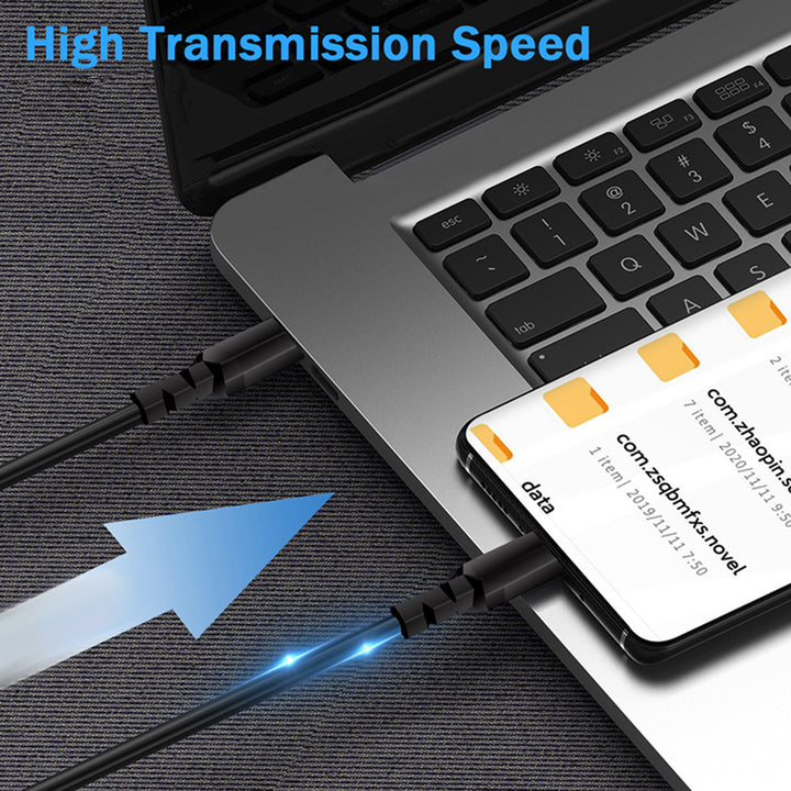Cavo 2 x USB-C 15W Maclean, supporto Carica rapida QC 3.0, trasferimento dati, 3A, , nero, lunghezza 1m, MCE493