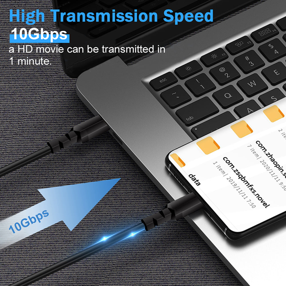 Cavo 2 x USB-C 100W Maclean, supporto PD, trasferimento dati fino a 10Gbps, 5A, , nero, lunghezza 2m, MCE492