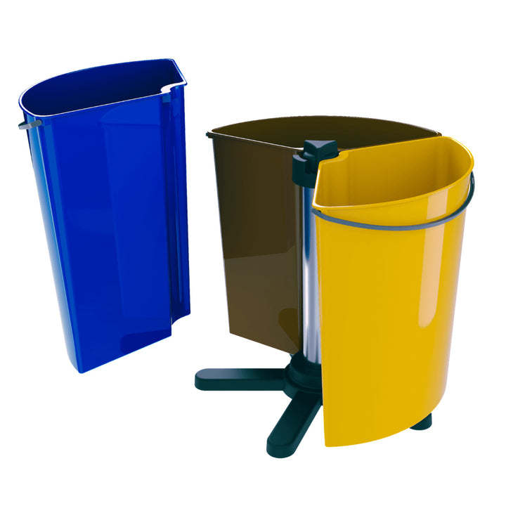 ECOBIN Set di 3 pattumiere rotanti per la raccolta differenziata 3x 11,7L