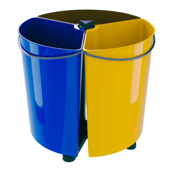 ECOBIN Set di 3 pattumiere rotanti per la raccolta differenziata 3x 11,7L