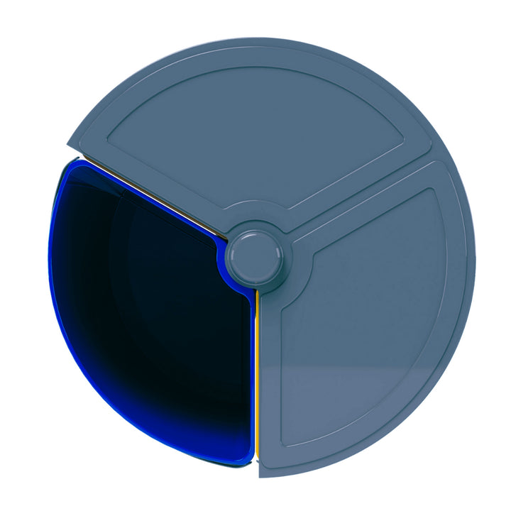 ECOBIN Set di 3 pattumiere rotanti per la raccolta differenziata con coperchio