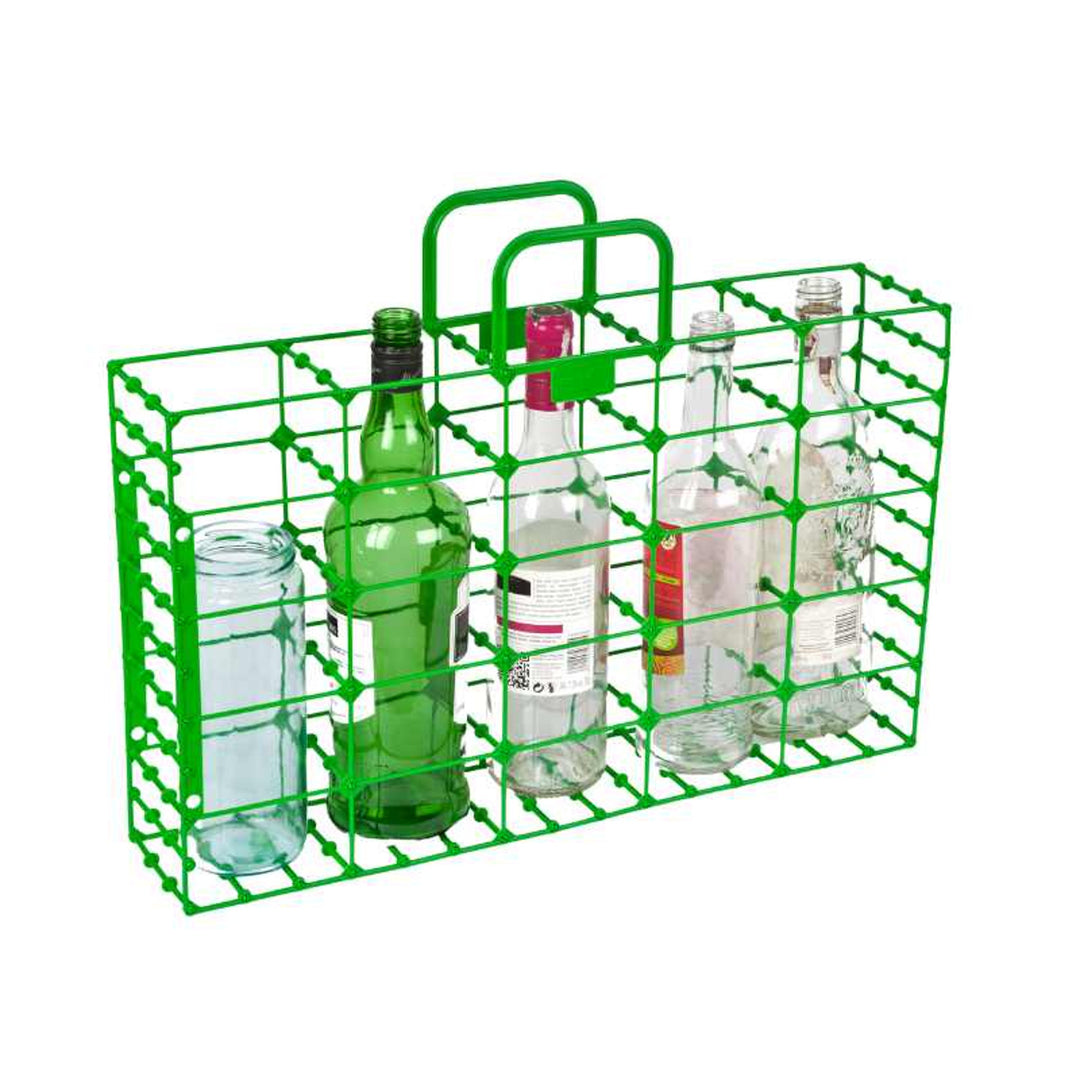 ECORACK Portabottiglie e barattoli in vetro con due ganci