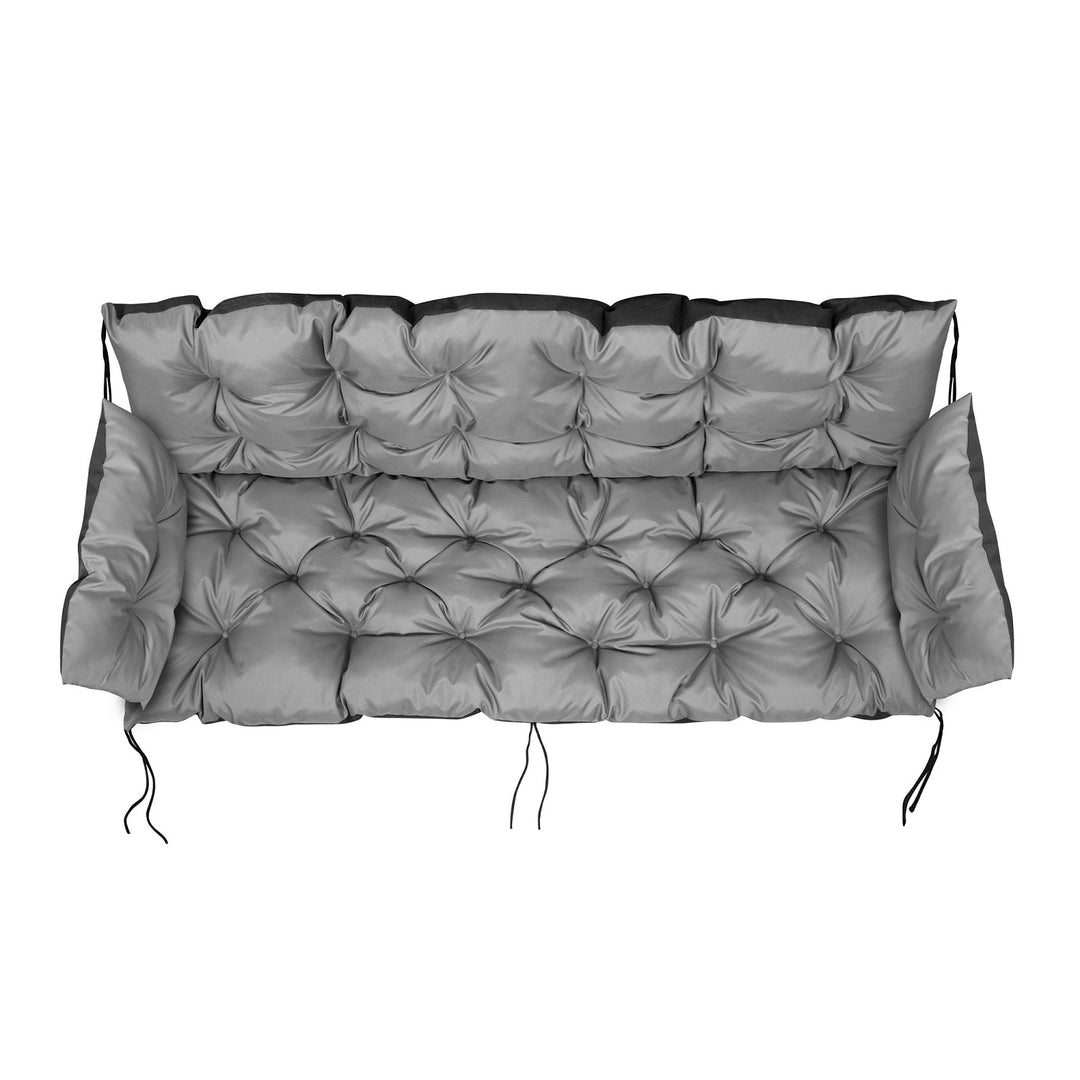 Cuscini da giardino grigio  120x60x50cm + 2 cuscini 50 x 30cm