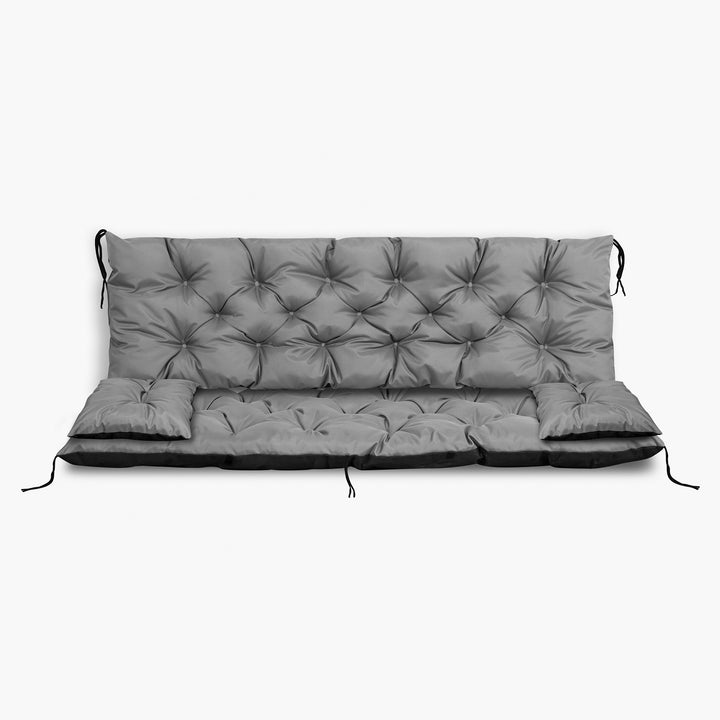 Cuscini da giardino grigio  120x60x50cm + 2 cuscini 50 x 30cm