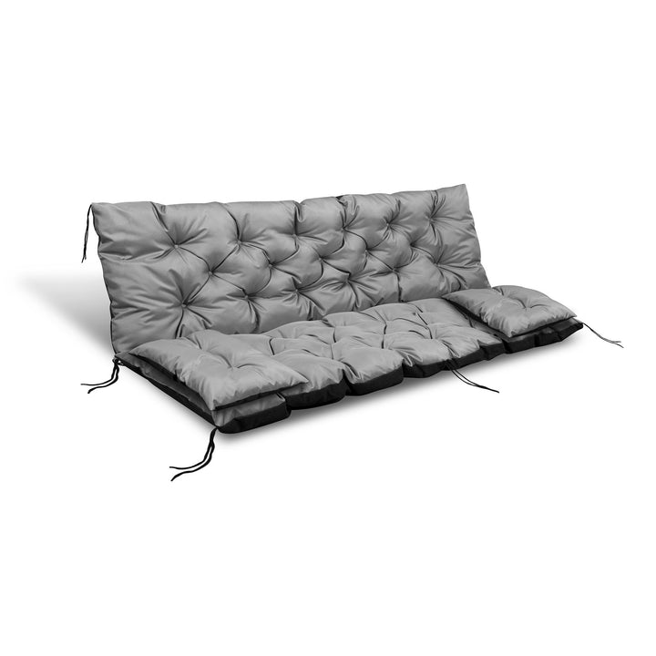 Cuscini da giardino grigio  120x60x50cm + 2 cuscini 50 x 30cm