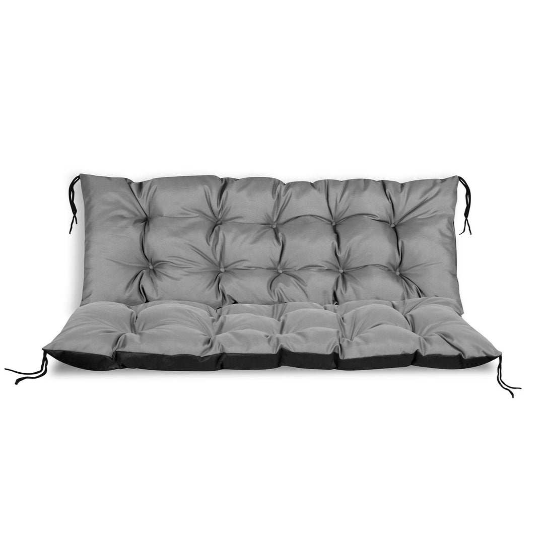 Cuscino per panchina da giardino di europallets grigio 120x40 cm