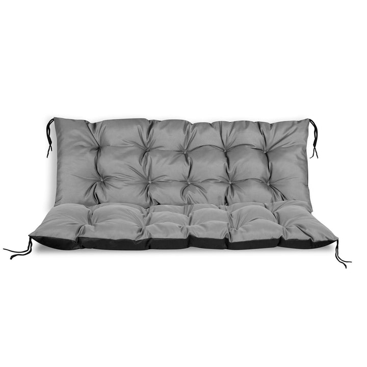 Cuscino per panchina da giardino di europallets grigio 120x40 cm