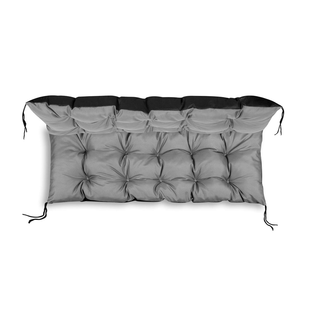 Cuscino per panchina da giardino di europallets grigio 120x40 cm