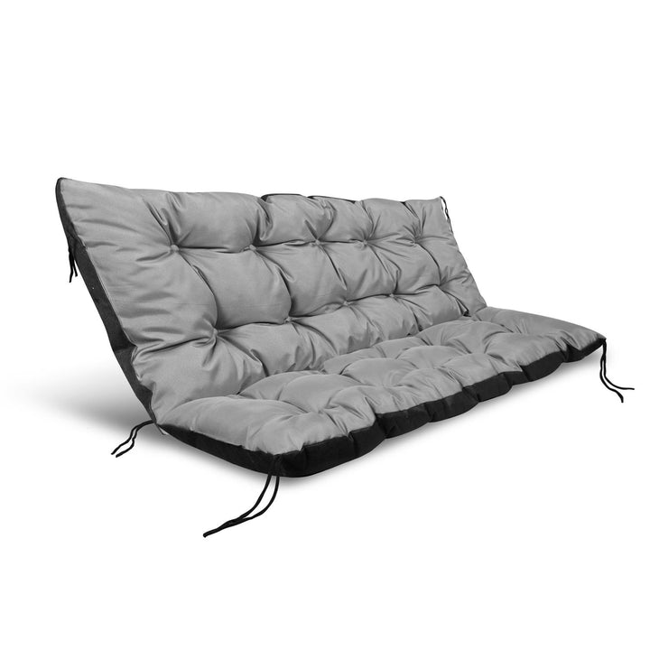 Cuscino per panchina da giardino di europallets grigio 120x40 cm