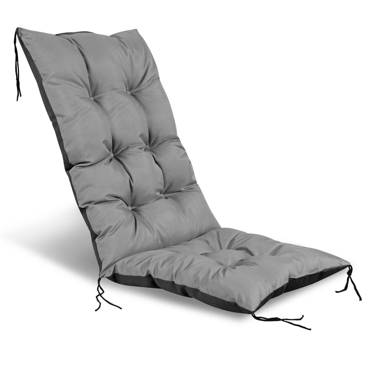 Cuscino trapuntato  per sedia da giardino grigio 50x50x80 cm