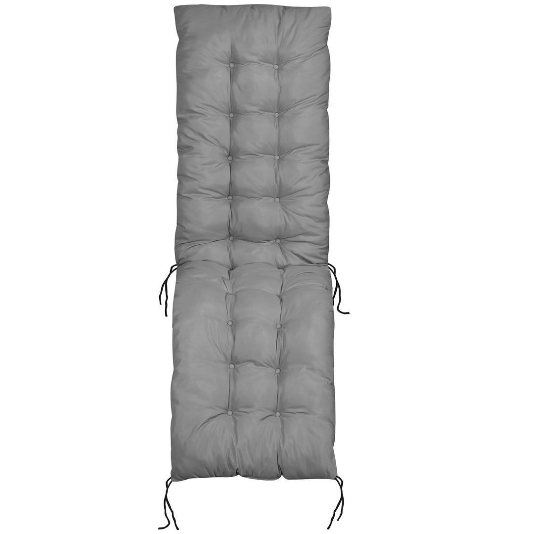 Cuscino in microfibra per sdraio da giardino AIO 165x50 cm grigia