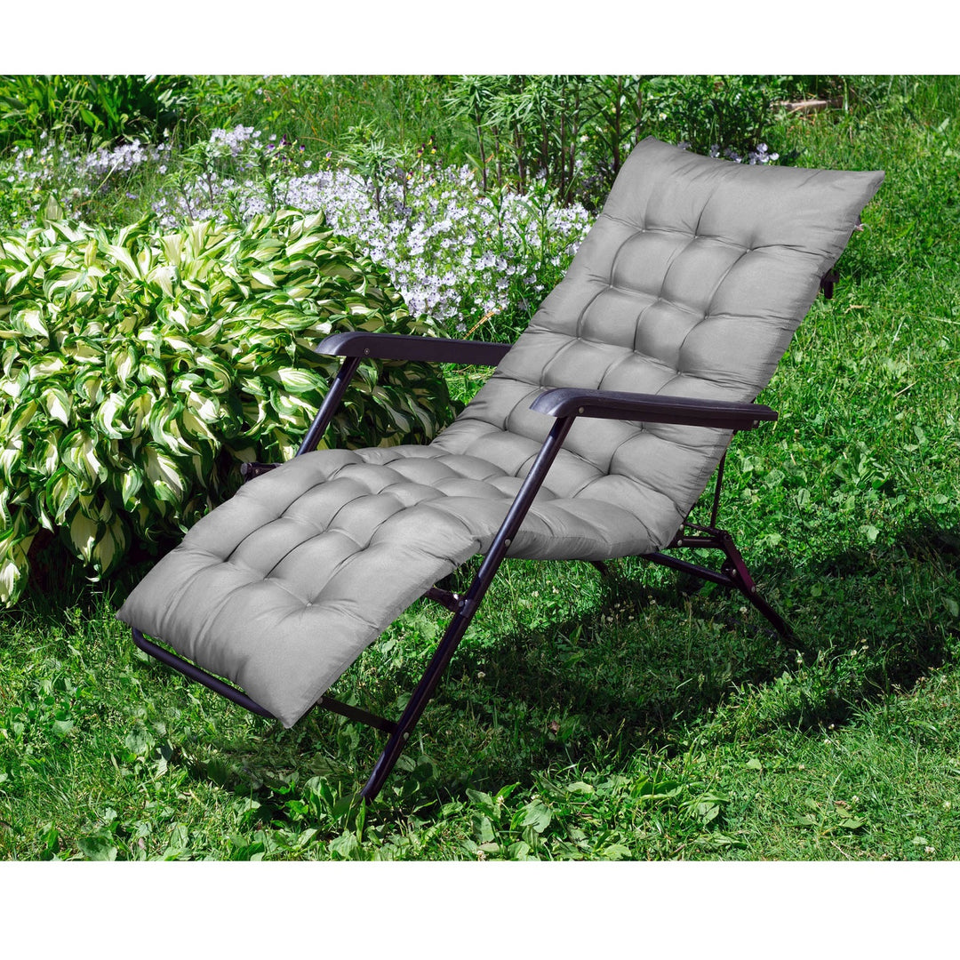 Cuscino in microfibra per sdraio da giardino AIO 165x50 cm grigia