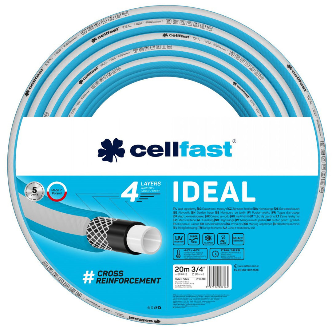 CELLFAST IDEAL Tubo da giardino da 3/4 20m 10-260 4 strati