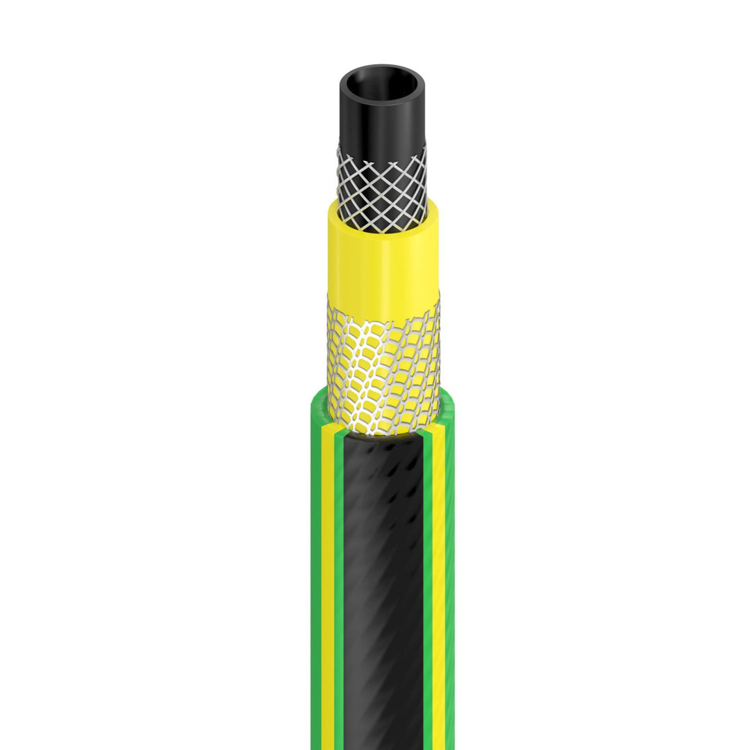 Cellfast Green ATS2™ 5 Strati Tubo da giardino a doppia treccia con trama incrociata e tricot Resistente alle radiazioni UV e antialghe (1/2" 20 m)