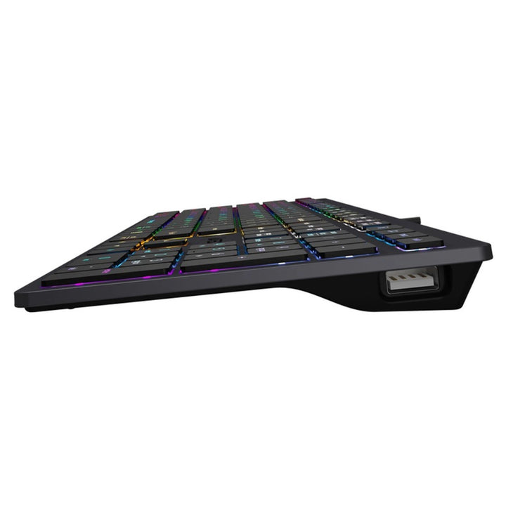 A4Tech FX60H Tastiera da gioco QWERTY 12 tasti multimediali 2x porte USB Porta USB Plug & Play Cablata Lunghezza cavo 1,5 m (retroilluminazione neon)