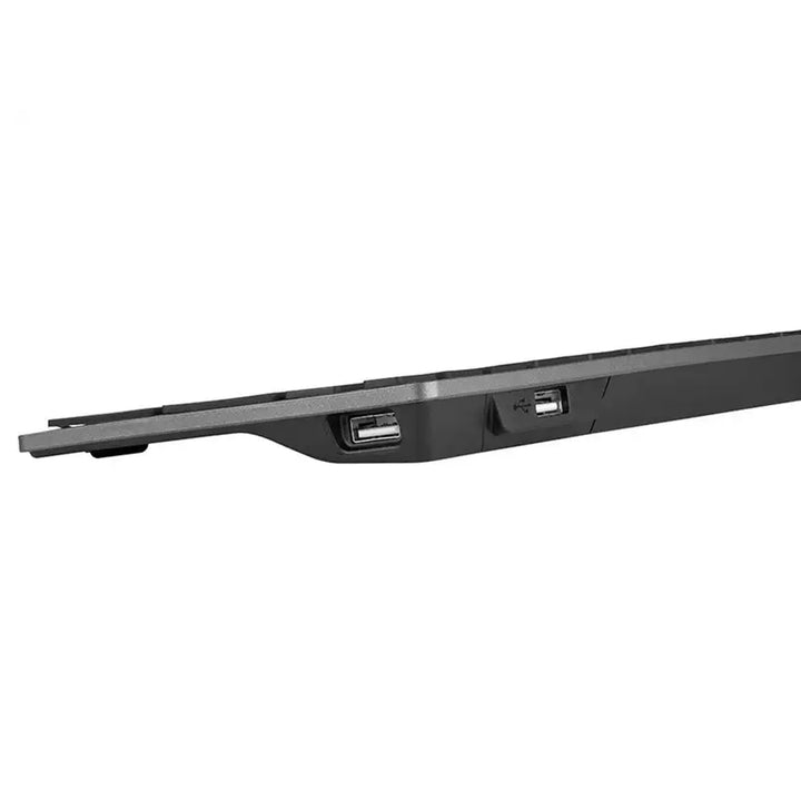 A4tech FX60H Tastiera da gioco QWERTY 12 tasti multimediali 2 porte USB Plug & Play Porta USB cablata Lunghezza cavo 1,5 m (retroilluminazione bianca)