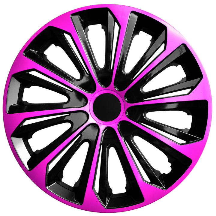 Coprimozzi universali 14'' STRONG DUO rosa/nero 4 pezzi