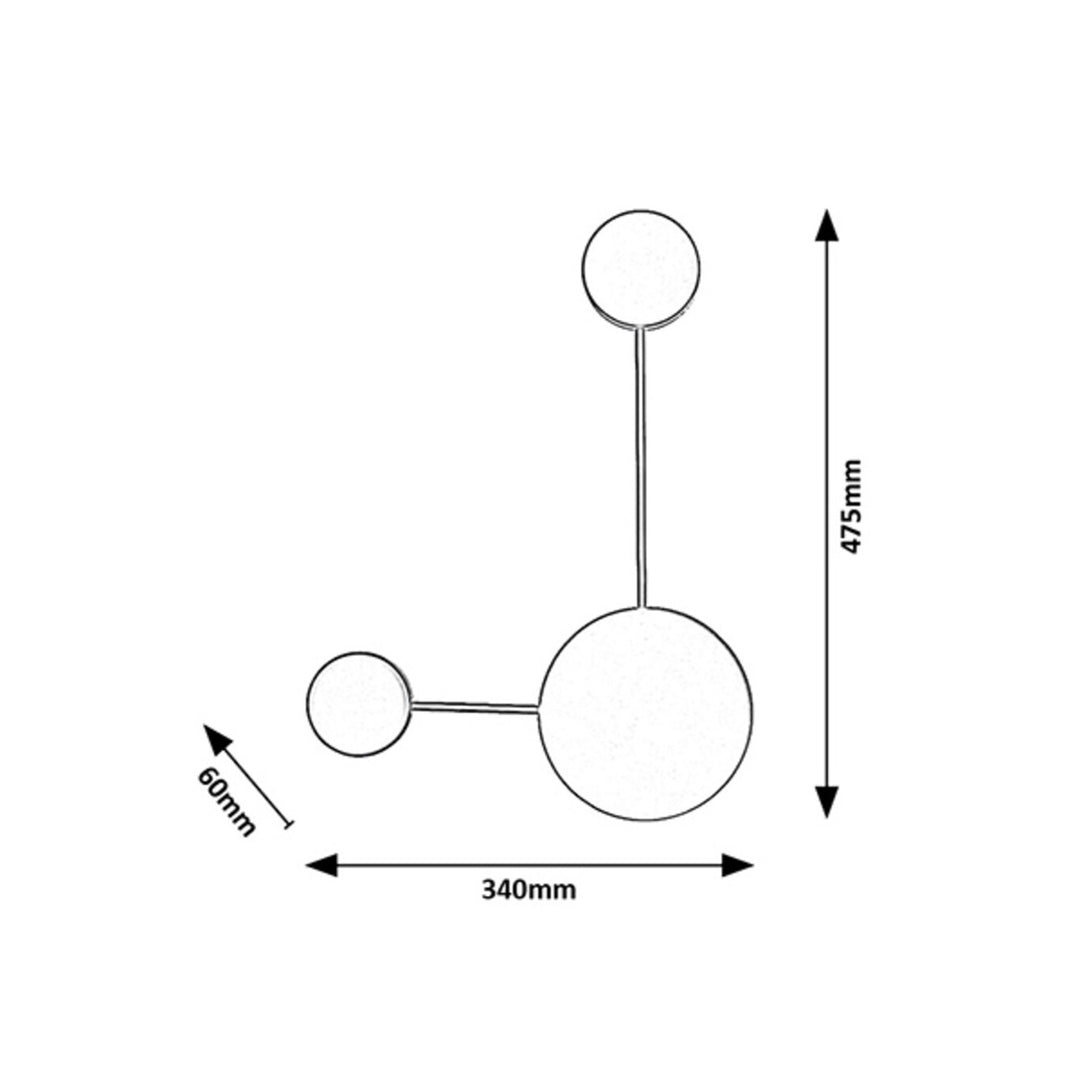 Amadeo LED 7W nero 6258 lampada da parete con temperatura di colore di 4000 K