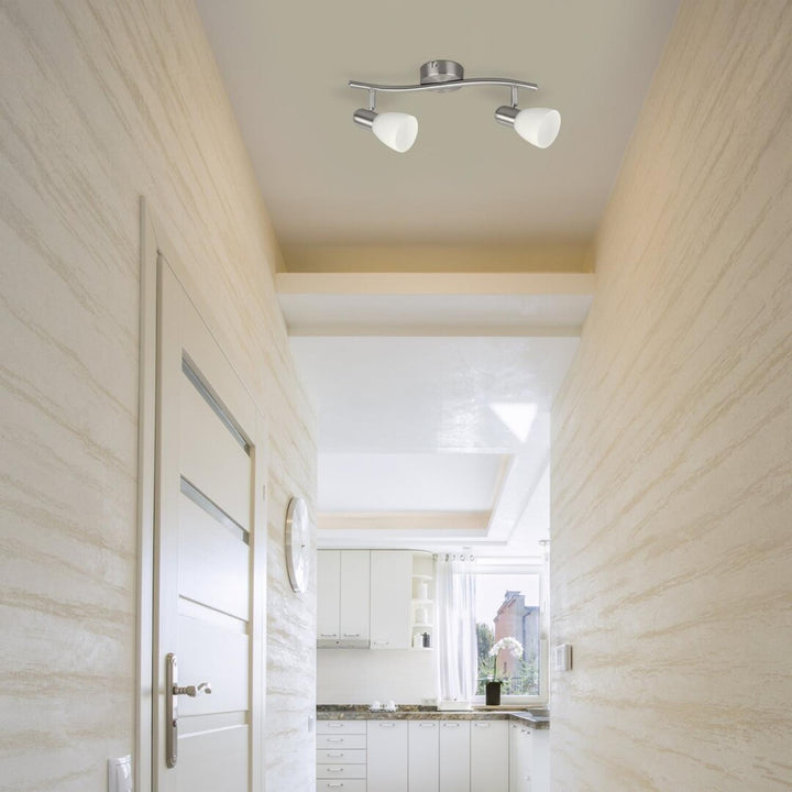 Rabalux Soma cromo satinato Lampada  classica da soffitto a due punti di attacco Bianco IP20