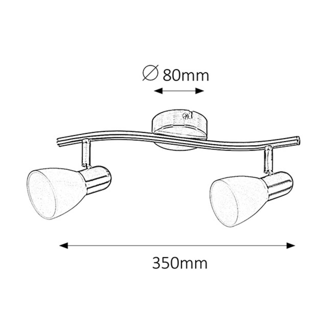 Rabalux Soma cromo satinato Lampada  classica da soffitto a due punti di attacco Bianco IP20