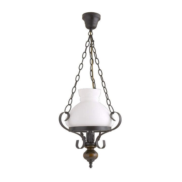 RABALUX PETRONEL lampadario a sospensione 7076 metallo legno vetro