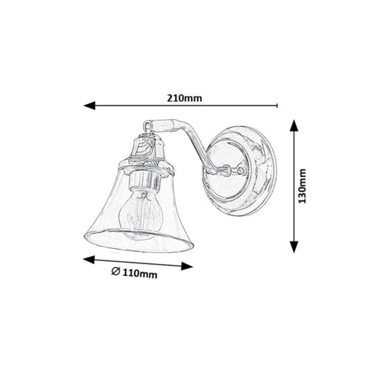 RABALUX ANTOINE 3207 E14 IP44 lampada da parete per bagno