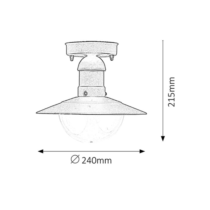 Rabalux oslo 8716 lampada da soffitto in metallo per esterni