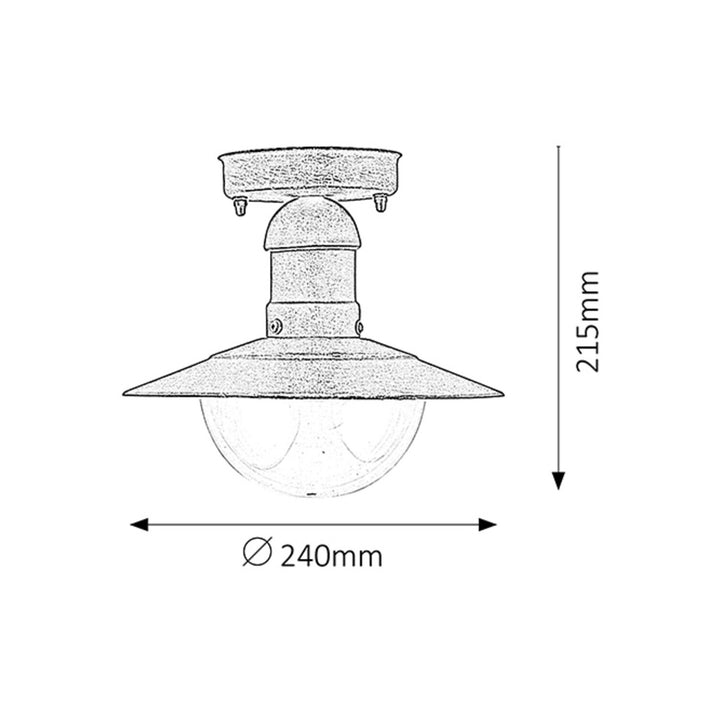 Rabalux Oslo 8736 lampada da soffitto in metallo per esterni