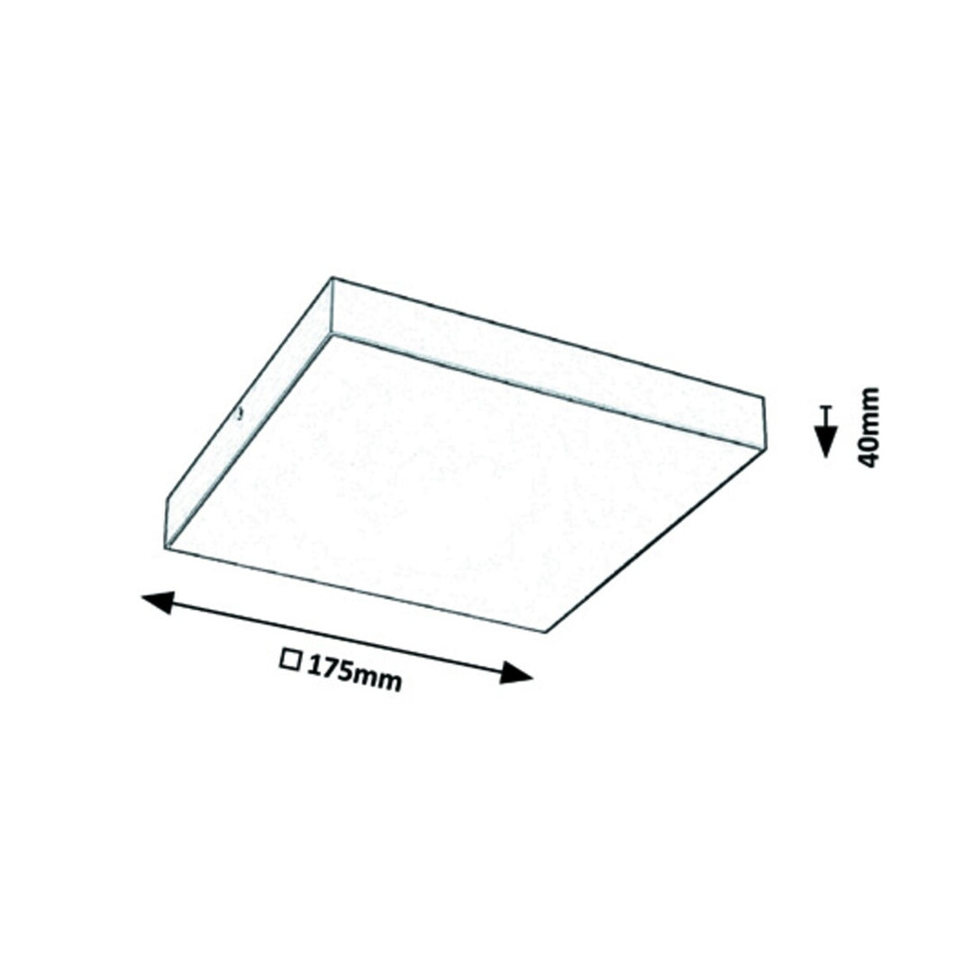 RABALUX TARTU 7899 Lampada quadrata 17.5x17.5 cm da esterni a LED con colore della luce regolabile 2800, 4000 o 6000 K