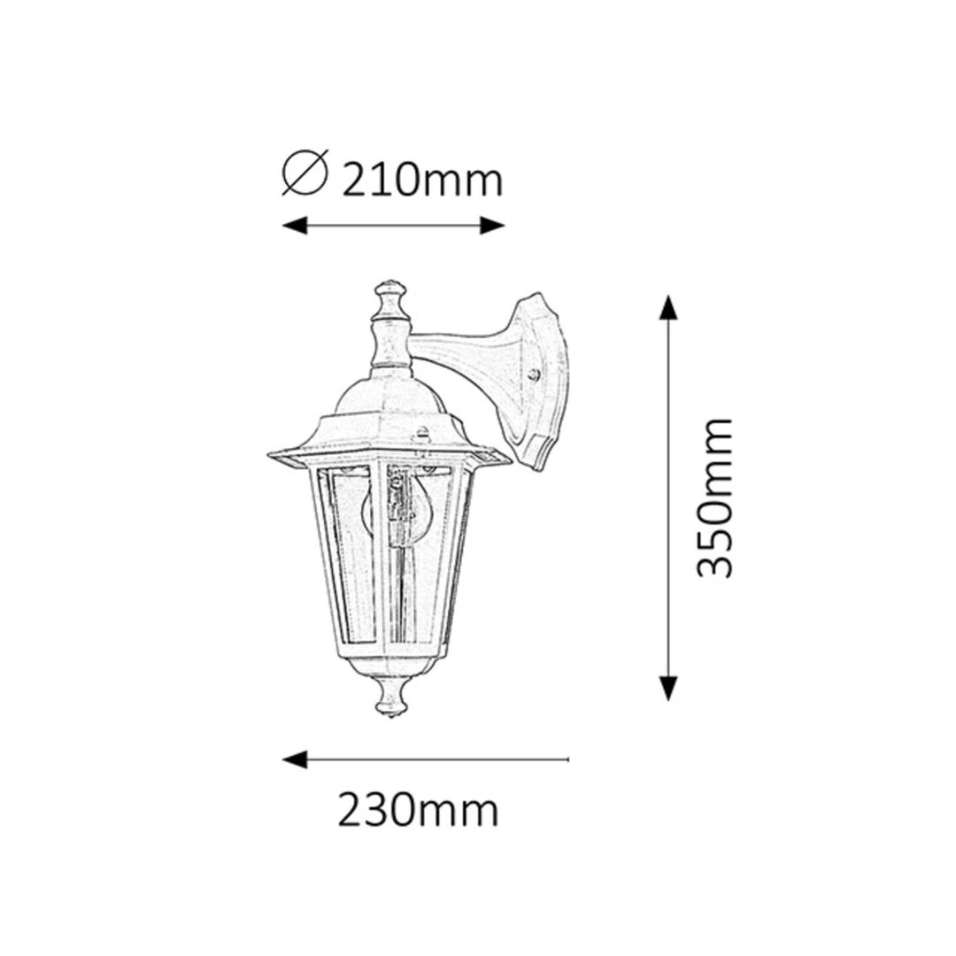 Rabalux Velence lampada da parete 8202 60W nero E27 design elegante