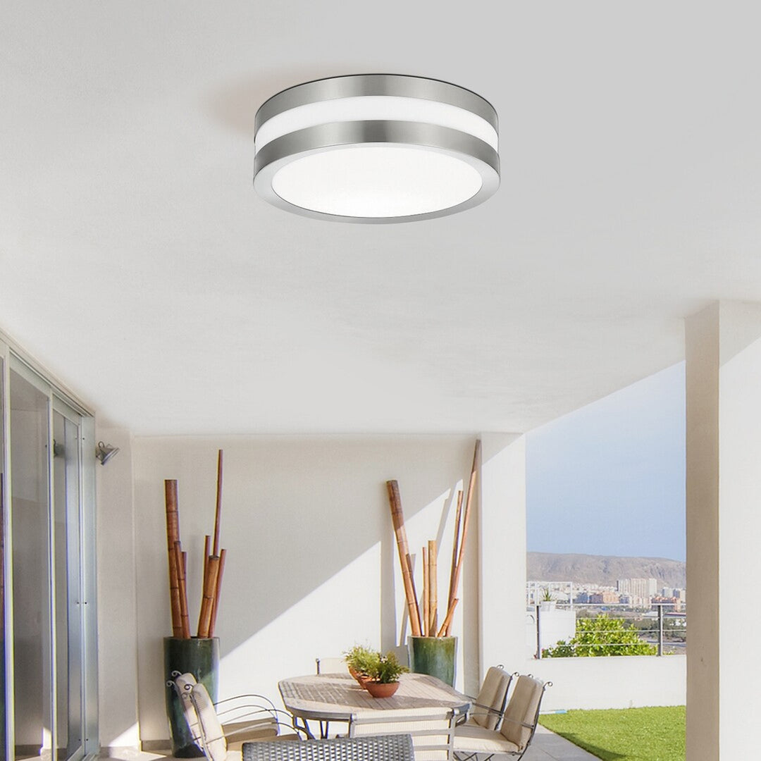 Rabalux lampada da soffitto per esterni stuttgart 8220 - colore cromo satinato